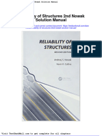 Full Download Reliability of Structures 2nd Nowak Solution Manual PDF Full Chapter