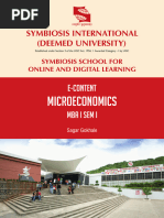 Microeconomics SEM 1