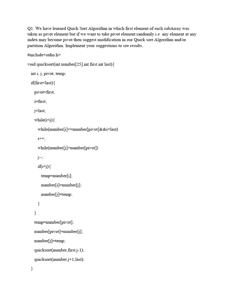 Analysis of Algorithm Assignment 3 | Download Free PDF | Computing ...