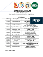 S.K Balut Ramadhan Symposium Program