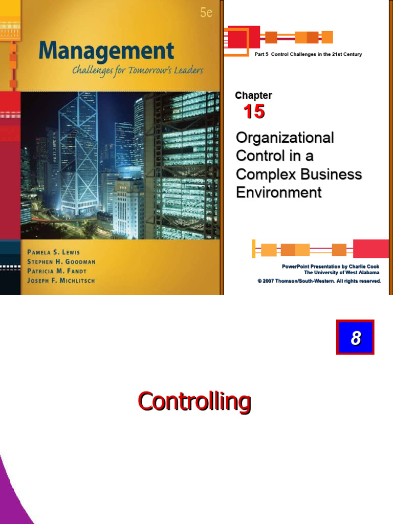 Ch08 Controlling Pdf Organizational Culture Organizational Behavior