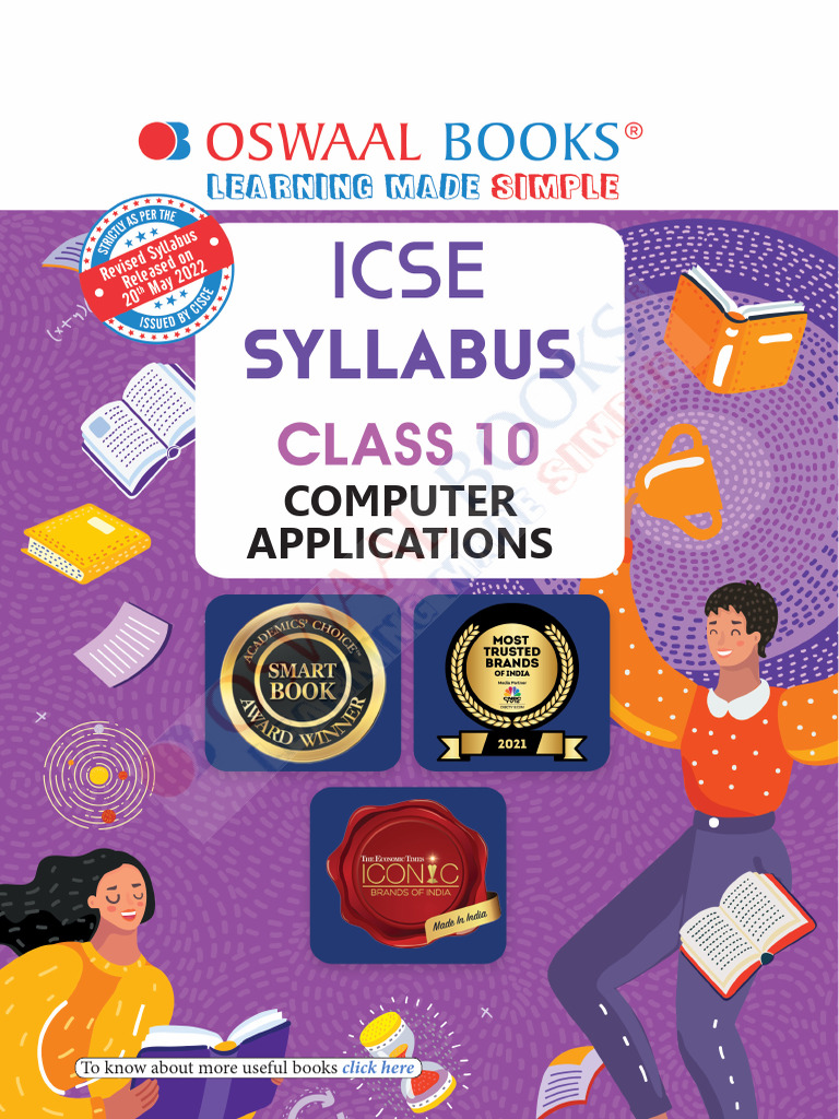 Oswaal ICSE Class 10th Syllabus For 2022-23 Exam Computer Applications ...