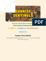 Sunrise Sentinels - Quickdraw Strategy