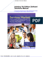 Full Download Services Marketing 7th Edition Zeithaml Solutions Manual PDF Full Chapter