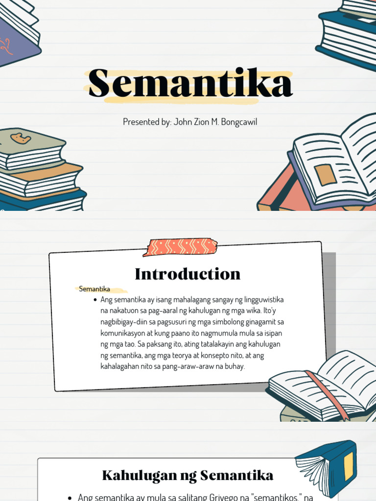 Semantika PPT - Bongcawil's Report | PDF