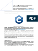 Part 1 - Pengertian Bahasa Pemrograman C++