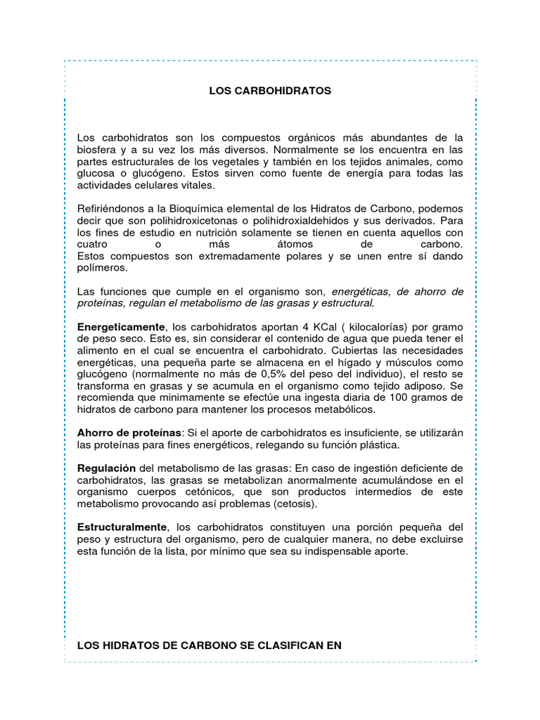 Funciones Estructurales de Carbohidratos | PDF | Carbohidratos | Ciclo ...