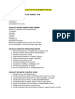 Checklist of Writing Research Proposal Checklist: Constiructing The Research Title