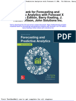 Test Bank For Forecasting and Predictive Analytics With Forecast X (TM), 7th Edition, Barry Keating, J. Holton Wilson, John Solutions Inc