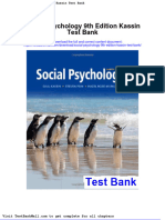 Full Download Social Psychology 9th Edition Kassin Test Bank PDF Full Chapter