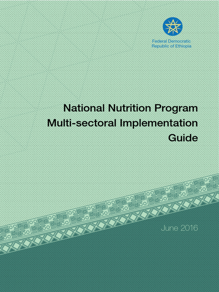 Ethiopia's National Nutrition Program Guide | PDF | Malnutrition ...