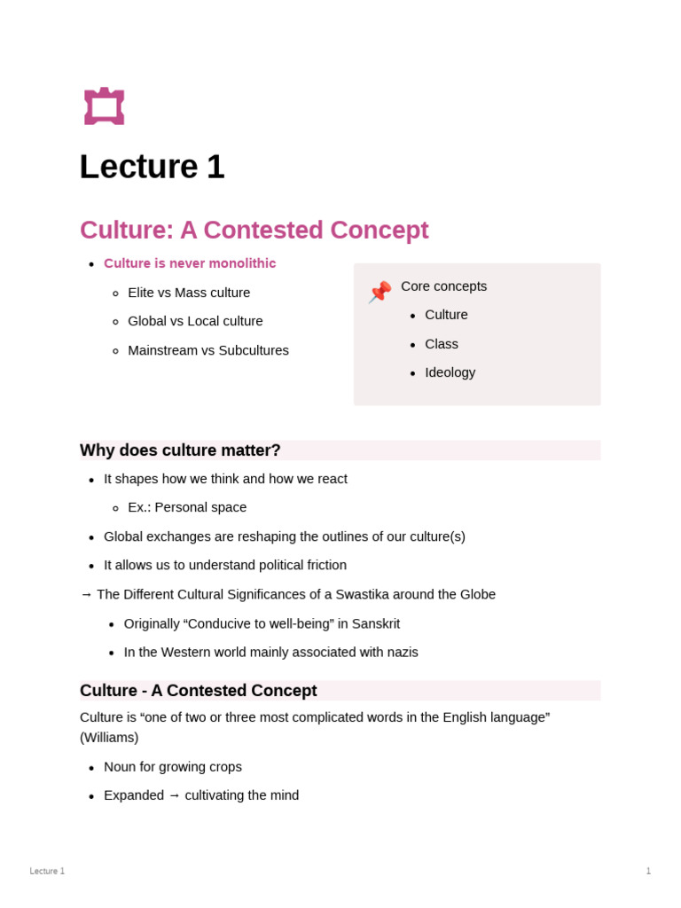 Cs Lecture Notes Thea | PDF | Marxism | Semiotics