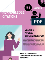 How To Acknowledge Citations
