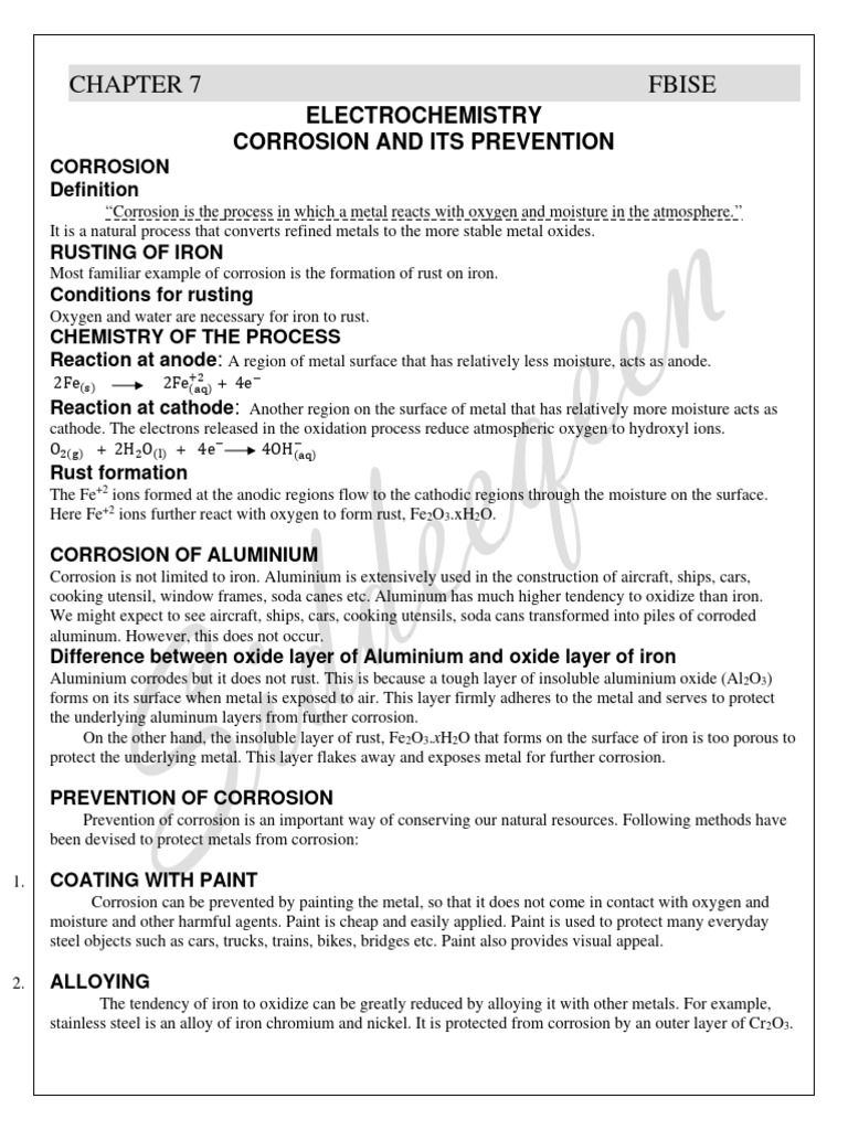 Corrosion and Its Prevention Methods | PDF | Corrosion | Rust