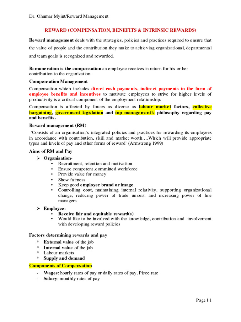 Total Reward Management Strategies | PDF | Employee Benefits | Employment