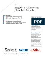 Strengthening The Health System For Mental Health in Zambia