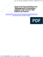 Solution Manual and Case Solutions For Strategic Management Formulation Implementation and Control 12th Edition by Pearce