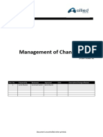 Management of Change Draft Standard DRAFT