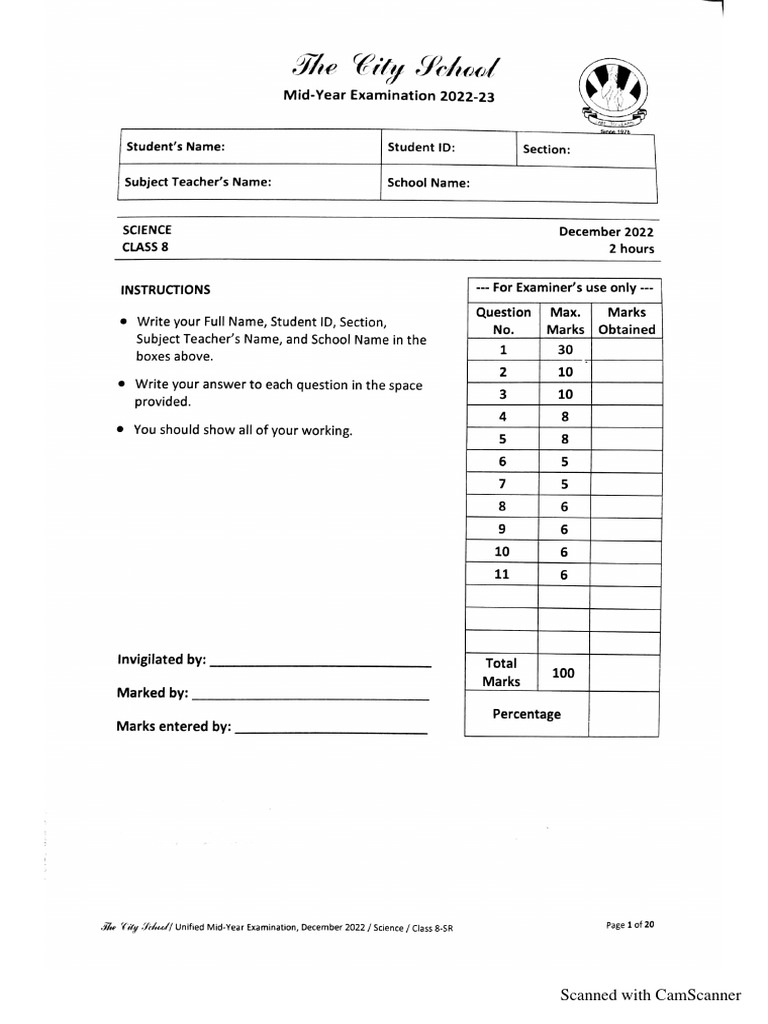 Science, Class8 PDF