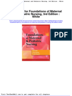 Full Download Test Bank For Foundations of Maternal and Pediatric Nursing 3rd Edition White PDF Full Chapter