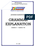 Giáo trình Japanese elementary - Grammar explanation - Phần 1 - 988023