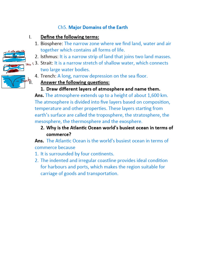 Define the following terms i 1 biosphere 2 isthmus 3 strait 4
