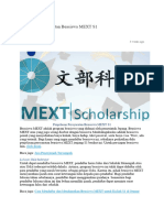 Penjelasan Persyaratan Beasiswa MEXT S1: Scholars Official