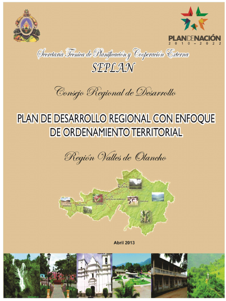 Plan de Desarrollo Regional Olancho | PDF | Sustentabilidad | Planificación