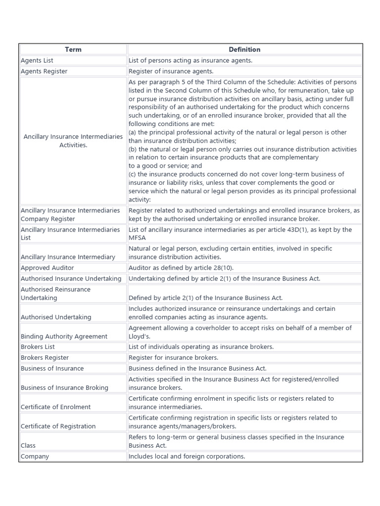 Insurance Distribution Act PDF Insurance Insurance Broker