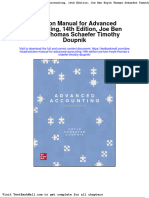Full Download Solution Manual For Advanced Accounting 14th Edition Joe Ben Hoyle Thomas Schaefer Timothy Doupnik PDF Full Chapter