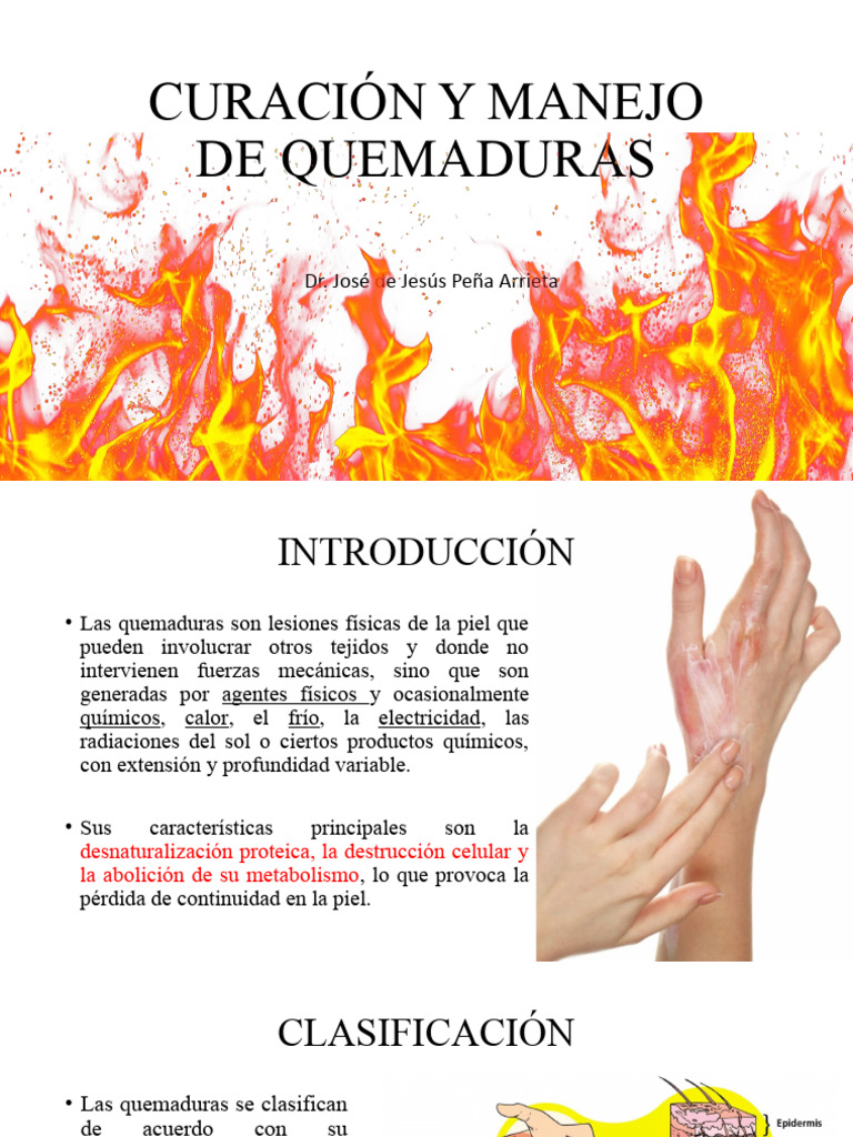 Clasificación y tratamiento de quemaduras | PDF | Quemar | Herida