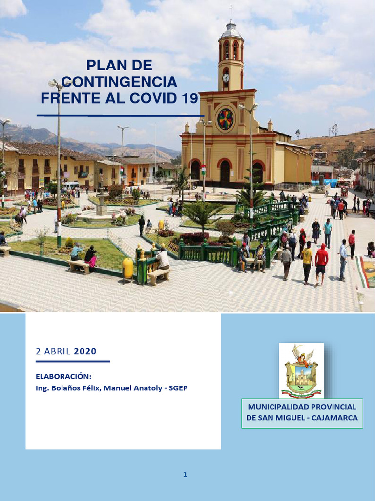 Plan de Contingencia Covid 19 - MPSM | PDF | Especialidades Medicas ...