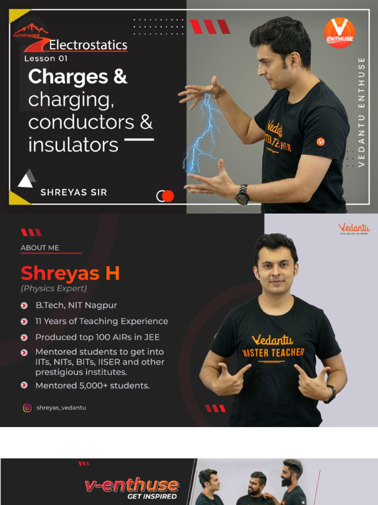 Shreyas Vedantu PDF Electric Charge Electrical Conductor