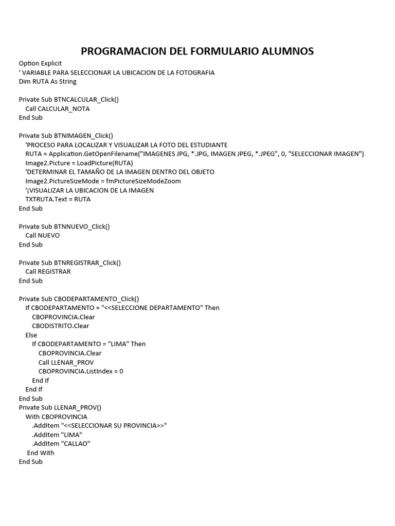 Programacion del formulario alumnos pdf programaci n de