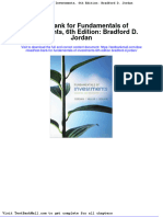 Full Download Test Bank For Fundamentals of Investments 6th Edition Bradford D Jordan PDF Full Chapter