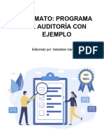 Formato de Programa de Auditoria Ejemplo