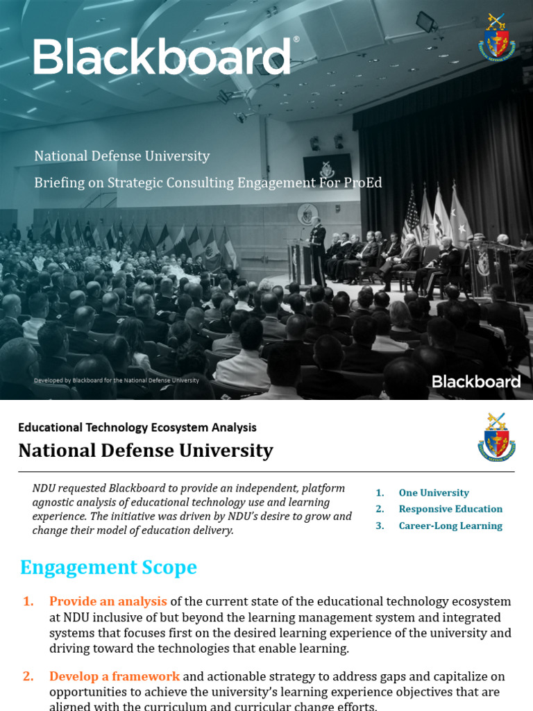 Case Study National Defense University (Strategic Consulting Services ...