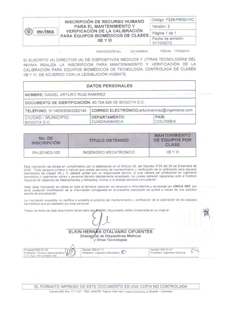 Invima Registro | PDF