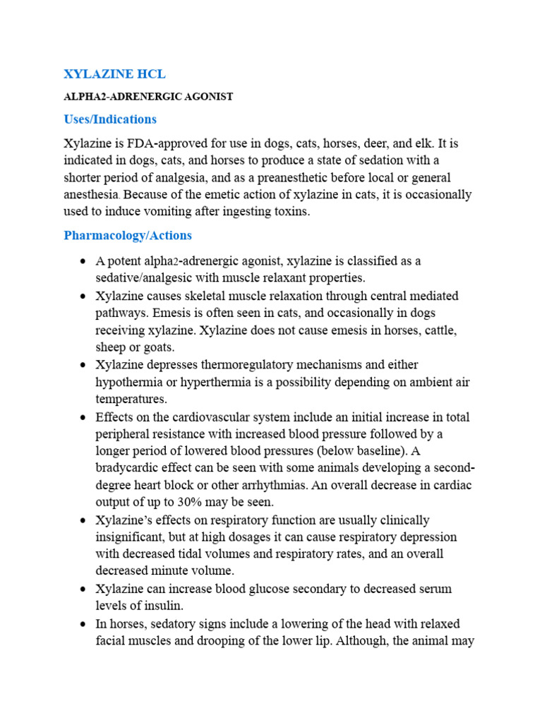 xylazine-026-pdf-drugs-acting-on-the-nervous-system-medicine