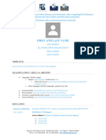 ITN Resume Format