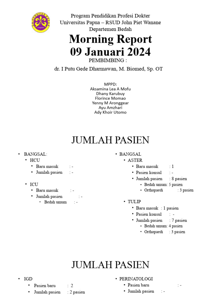 Morning Report | PDF | Sains & Matematika