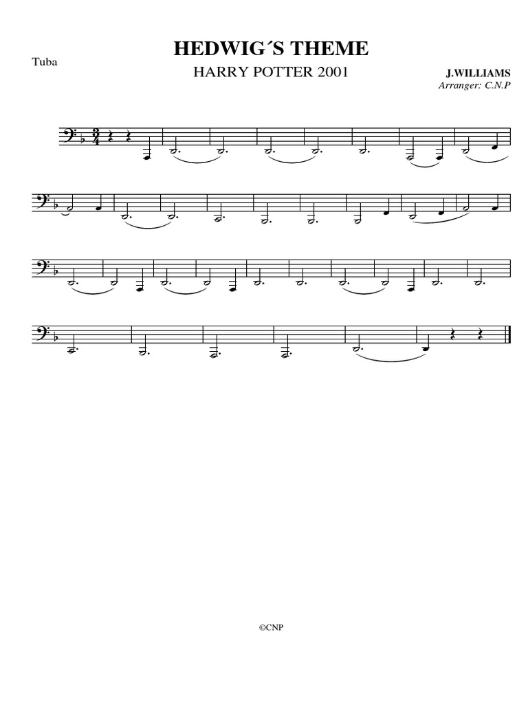 Hedwig's Theme for Tuba | PDF