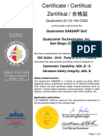 QCOM 2112-134-C002 ISO26262 Certificate SA8295P v1r0