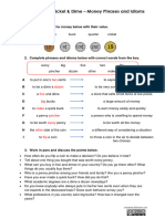 Extra Worksheet Money Idioms and Phrases 3616 TV