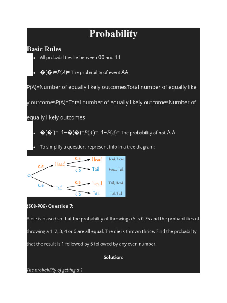 Probability Notes | PDF | Probability | Mathematics