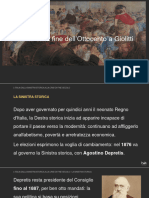 L'Italia Da Fine Ottocento A Giolitti