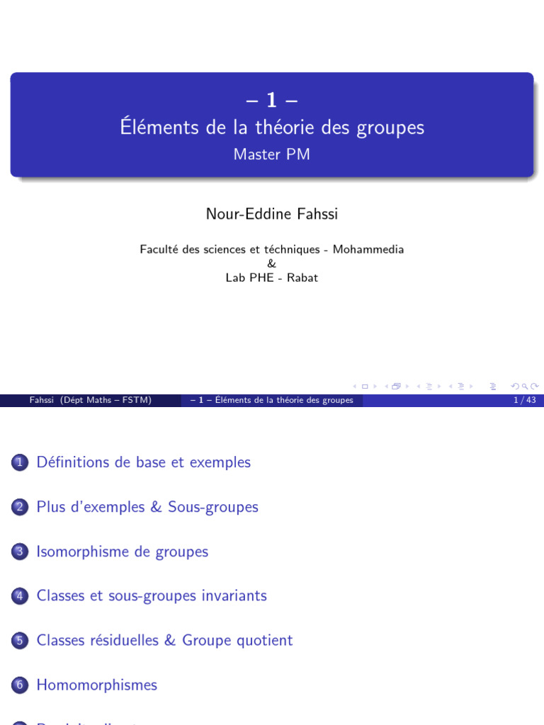 Éléments de la théorie des groupes PDF Groupe (Mathématiques — free download