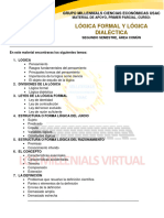 Lógica Formal y Lógica Dialéctica, Primer Examen Parcial