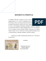 Referencia Personal Con C.I. Telef Residencial 2