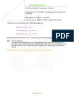 Median and Quartiles From Cumulative Frequency Curves WES